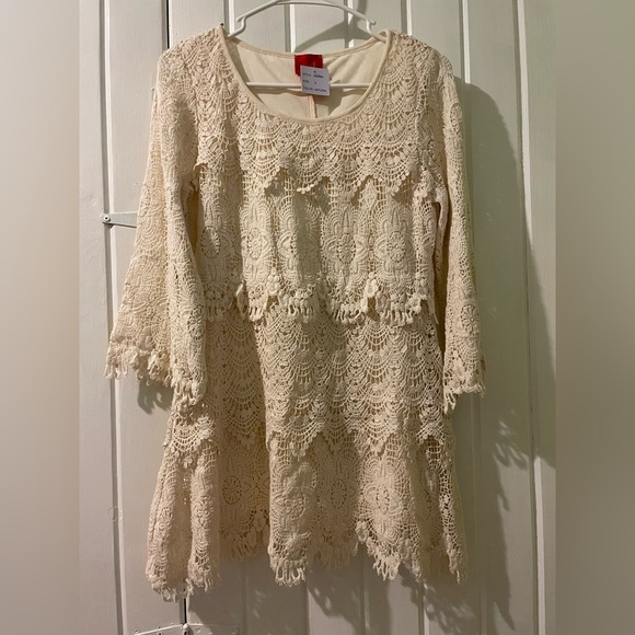 Cristina crocheted lace tunic-small NWT - Picture 1 of 9